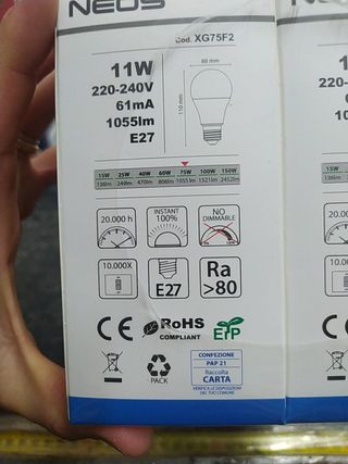LaMPADA A LED 'GOCCIA' FREDD.6500K 11W=75W E27 10