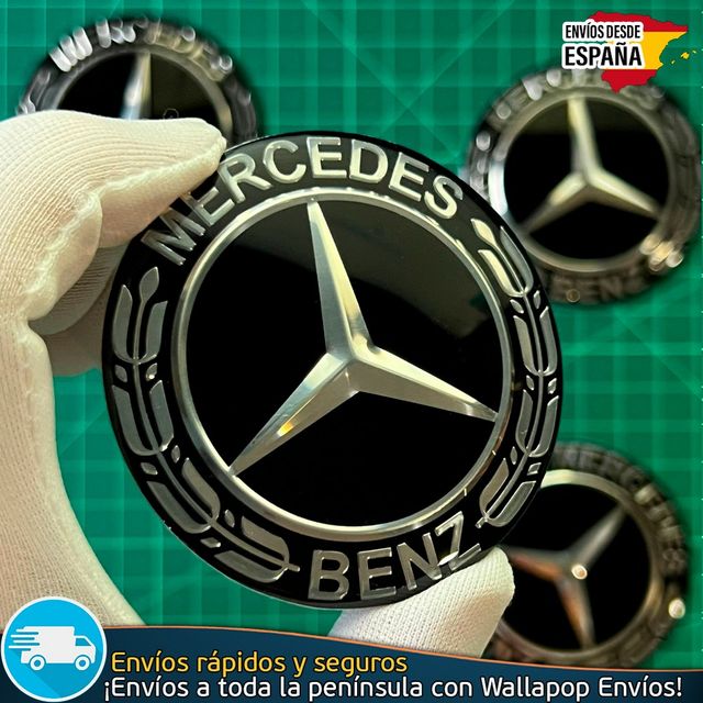 X4 Emblemas Mercedes Benz 65mm Pegatinas Tapacubos