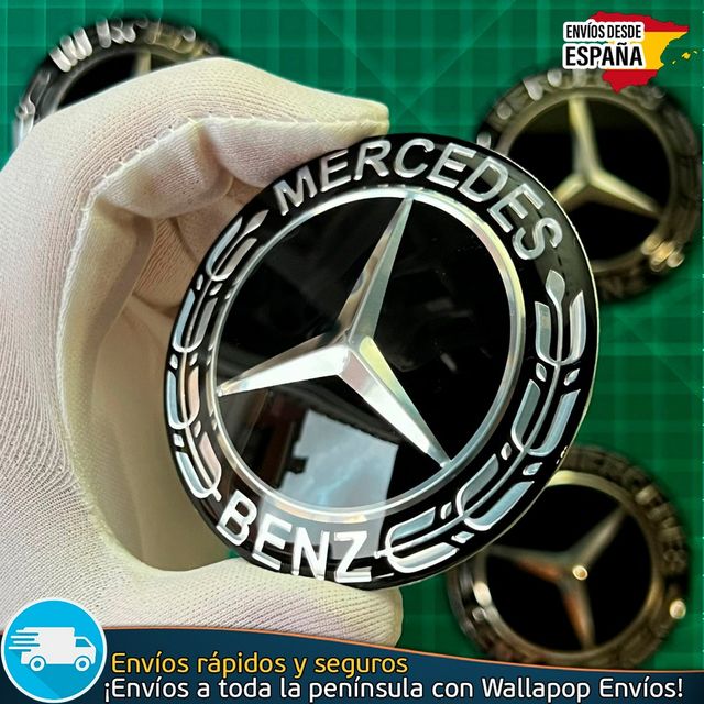 X4 Emblemas Mercedes Benz 65mm Pegatinas Tapacubos
