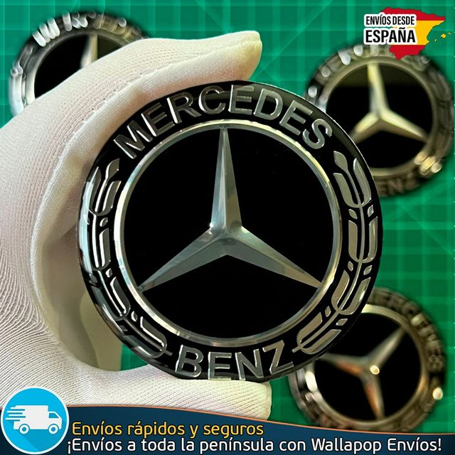 X4 Emblemas Mercedes Benz 65mm Pegatinas Tapacubos