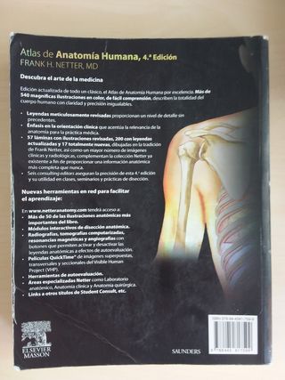 Libro de Medicina.Atlas de anatomía humana. Netter