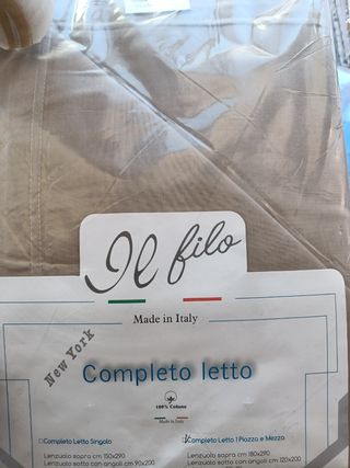 Lenzuola 1 piazza e mezza cotone