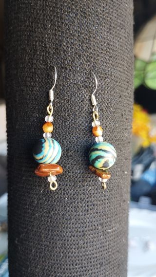 Pendientes de Malaquita Azul 💙