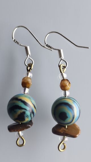 Pendientes de Malaquita Azul 💙