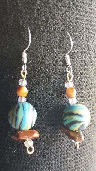 Pendientes de Malaquita Azul 💙