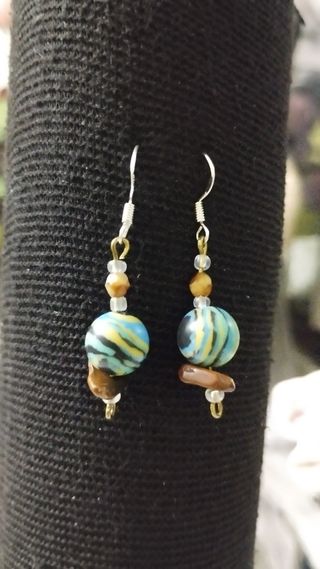 Pendientes de Malaquita Azul 💙