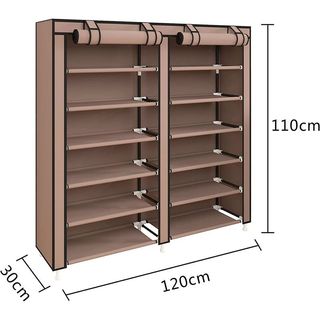 Armario Zapatero Tela Marrón Con Cremallera NUEVO