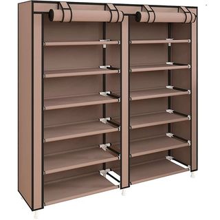 Armario Zapatero Tela Marrón Con Cremallera NUEVO