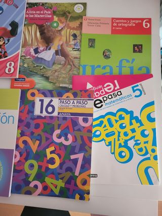 Lote libros repaso primaria