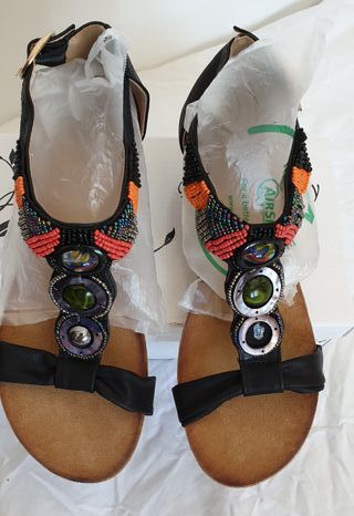 Sandalias fantasía cuña, nº 39