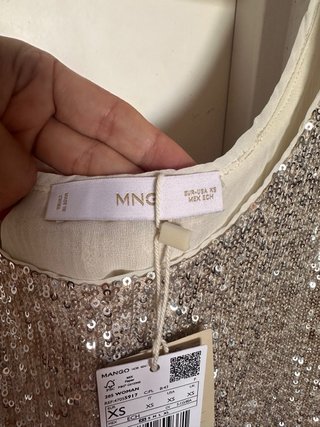 Top lentejuelas Mango
