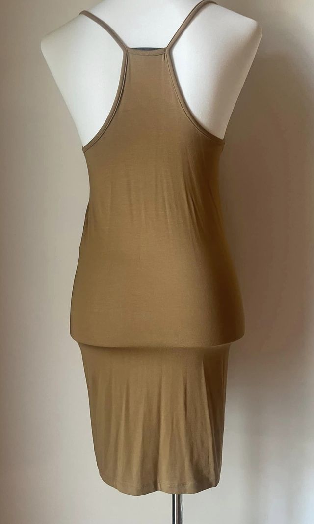 Abito AMERICAN RETRO cammello frange Tg 1 nuovo