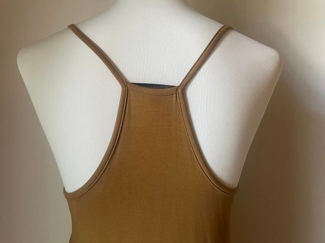 Abito AMERICAN RETRO cammello frange Tg 1 nuovo