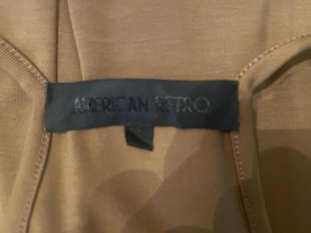 Abito AMERICAN RETRO cammello frange Tg 1 nuovo