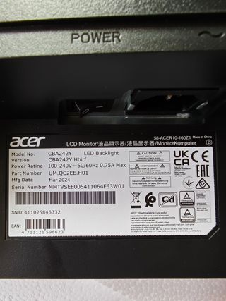 Acer CBA242Y Abmiprx 23.8 pulgadas Full#F63W01