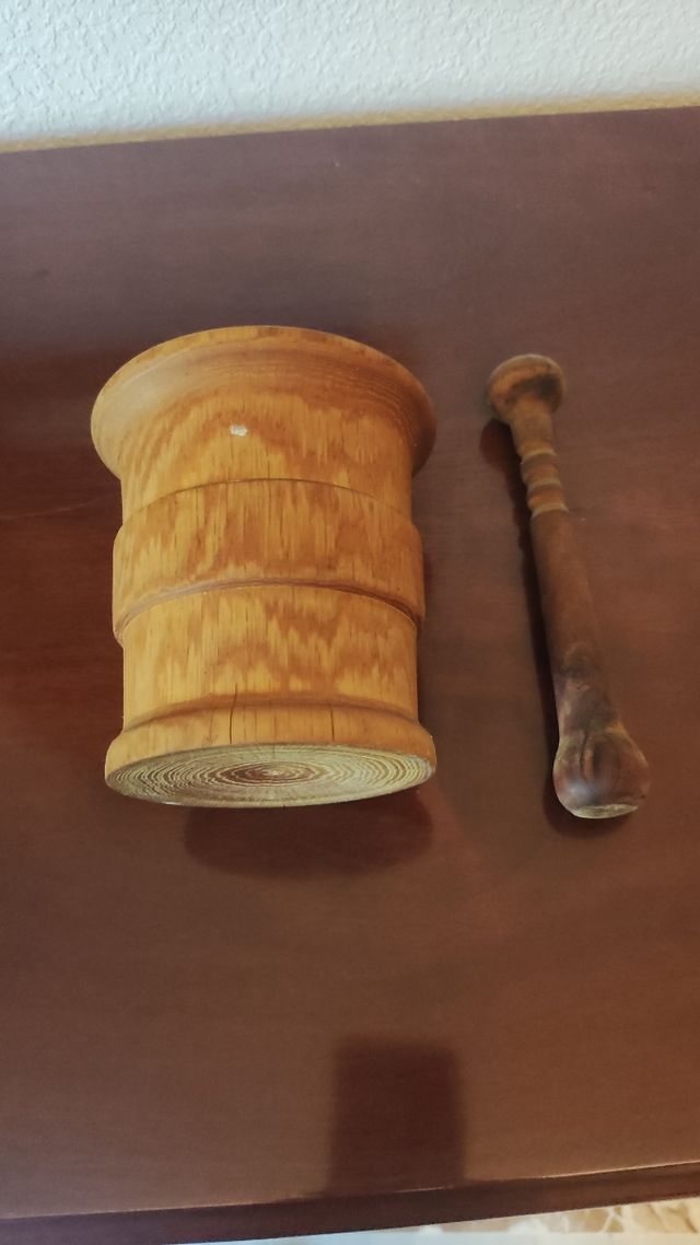 Mortero madera roble