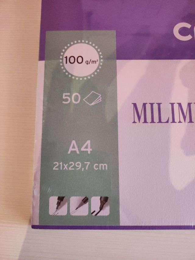 Pack de hojas milimetricas