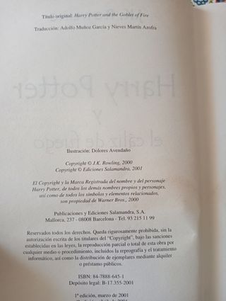 Libro Harry Potter,Hoy 16€