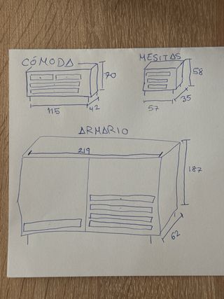 Dormitorio de matrimonio + sillas de regalo