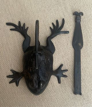 ANTIGUO CANDADO BRONCE RANA