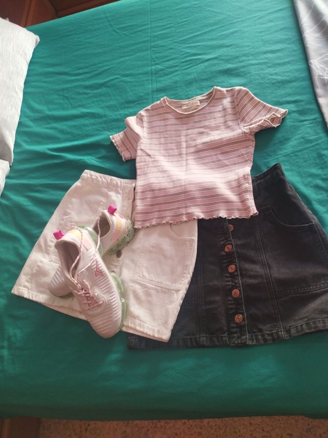 lote OFERTA:Camiseta,falda y botines 10€ 
