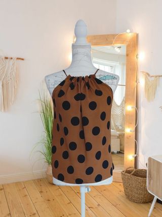 Top fluido lunares Mango Talla S