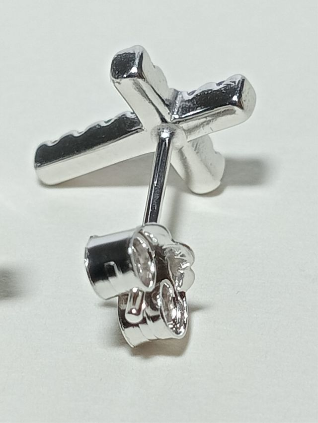 Pendientes circonitas Cruz De Plata De Ley 925