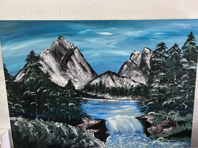 Cuadro montaña acrilico