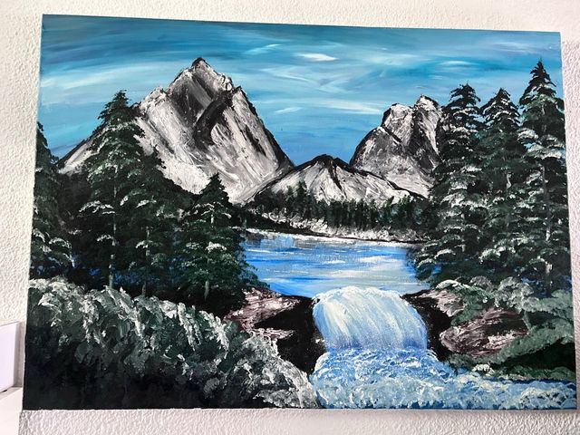 Cuadro montaña acrilico