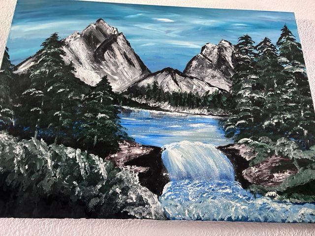 Cuadro montaña acrilico
