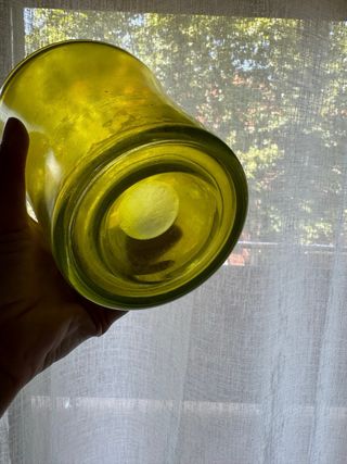 Jarrón/maceta para orquídea, vidrio reciclado