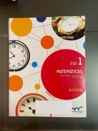 libros matematicas 1 ESO (anaya)