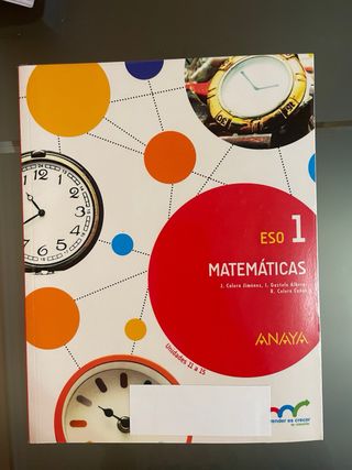 libros matematicas 1 ESO (anaya)