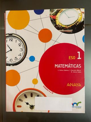 libros matematicas 1 ESO (anaya)