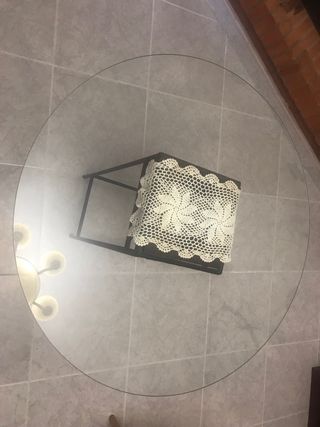 Tapa de crital para mesa camilla.