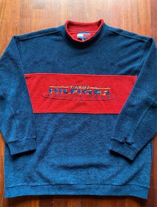 Felpa Tommy Hilfiger vintage 90s in pile tg.L uomo
