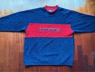 Felpa Tommy Hilfiger vintage 90s in pile tg.L uomo