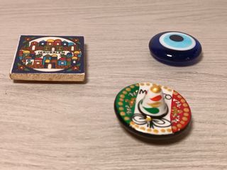 Lote imanes Mexico y Jerusalem y ojo turco