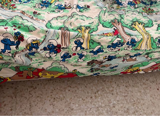 Cortina vintage los Pitufos