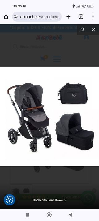 Carro bebe + silla paseo jane kawai 2021