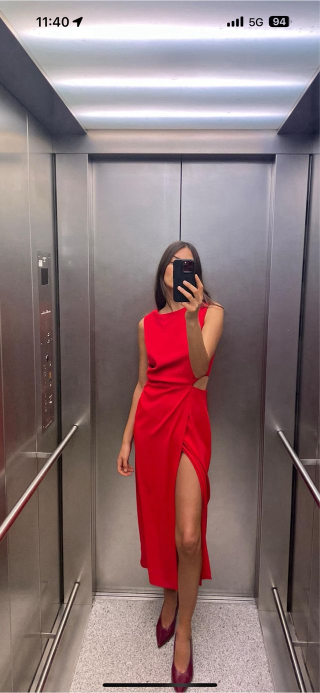 Vestido rojo zara