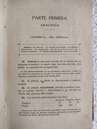 ANTIGUO LIBRO GRAMÁTICA CASTELLANA AÑO 1922