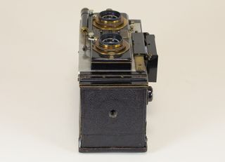 Cámara vintage rara Monobloc estereoscópica.