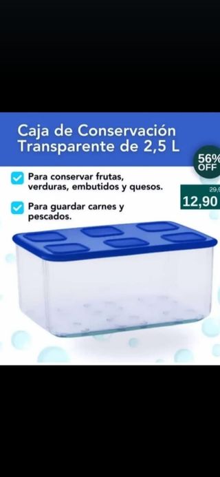 Caja de frigorífico 2'5l tupperware