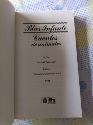 Blas Infante Cuentos de animales 1984