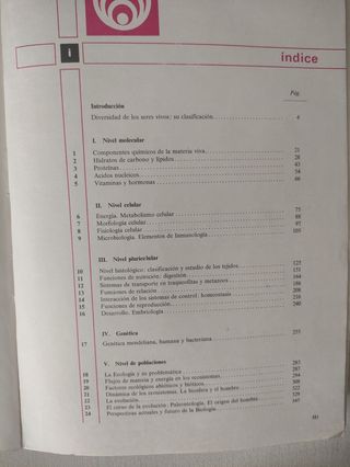 Biología - COU Plan 1975