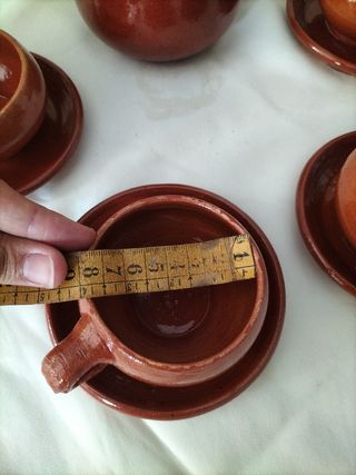 Vajilla antigua juego de te barro vintage