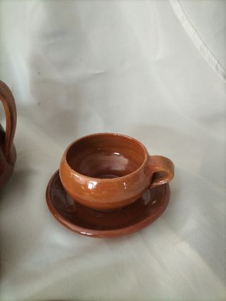Vajilla antigua juego de te barro vintage