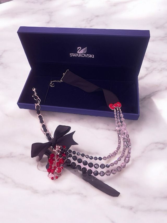 Collana e Orecchini Swarovski Hello Kitty