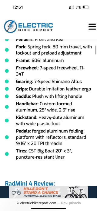 Bicicleta electrica rad power bike fat bike